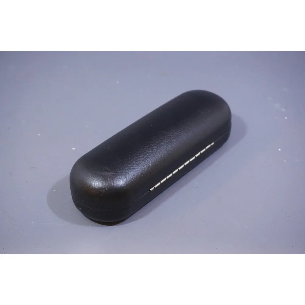 Authentic Oakley Black Leather Clamshell Hard Case For Eyeglasses Sunglasses